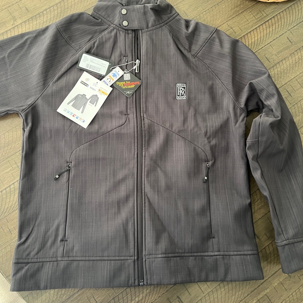 Maximalist Rolls Royce Logo North End Sport Performance Jacket Charcoal Sz L